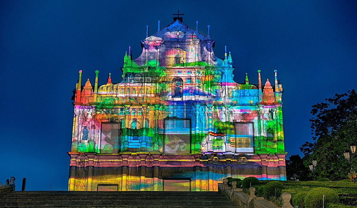 建築物化身投影牆: 跟隨光影尋訪澳門歷史文化足跡