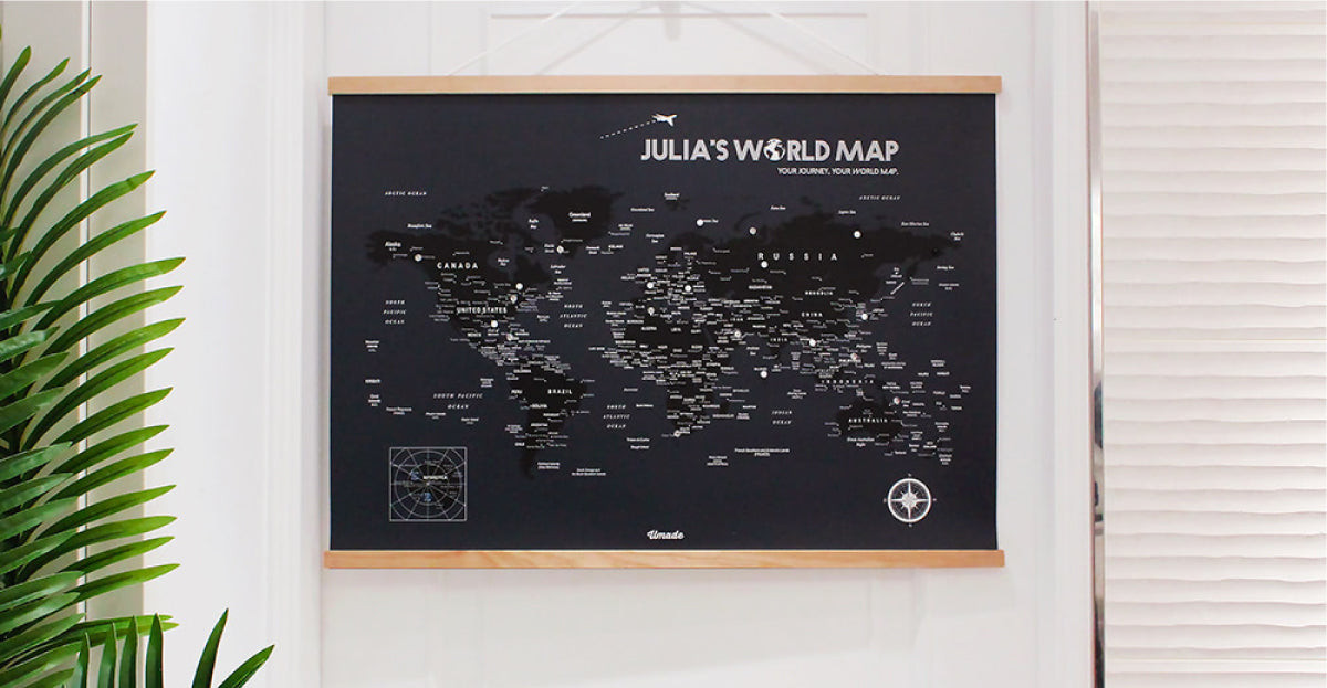 UMap。World Map 你的訂製世界地圖(實木)