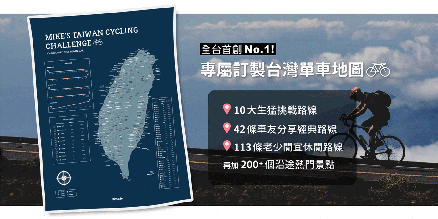 UMap。Taiwan Cycling 你的訂製台灣單車地圖