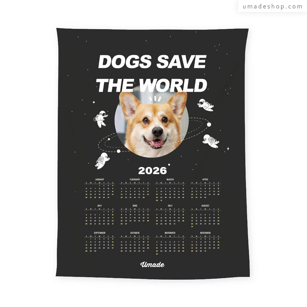 【汪星球2026年曆壁幔】拯救世界Save the World (Umade設計款-無客製 3色)