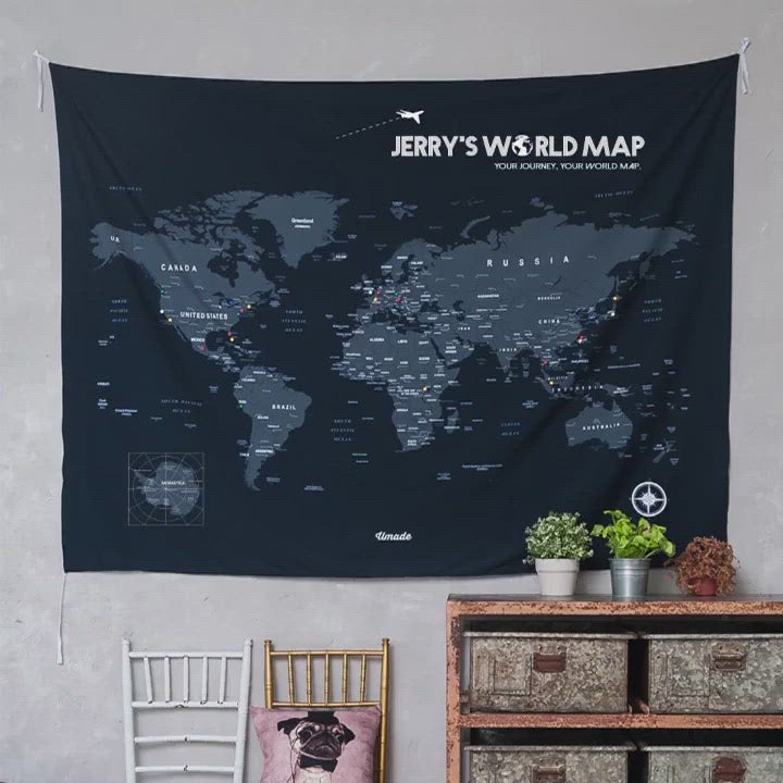 umade-世界地圖-訂製你的名字或任何句子!