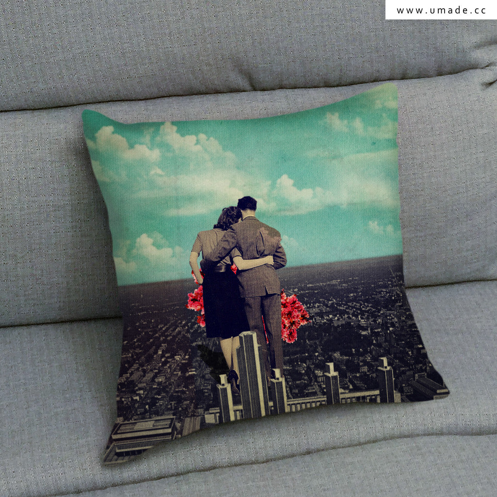 UMade Artist Throw Pillow-藝術家創作抱枕-Together- Frank Moth
