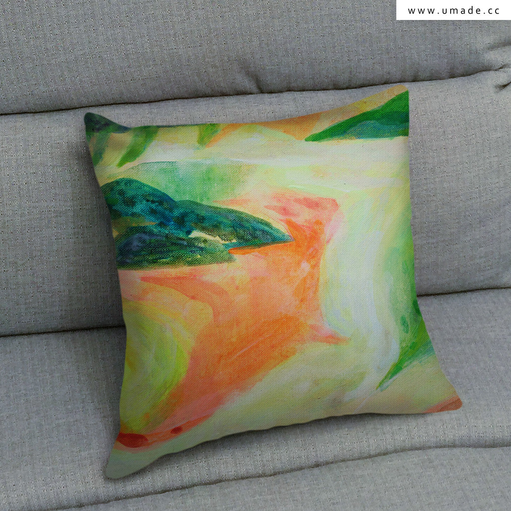 UMade Artist Throw Pillow ★藝術家創作抱枕★ 散步路線 - 吳廸