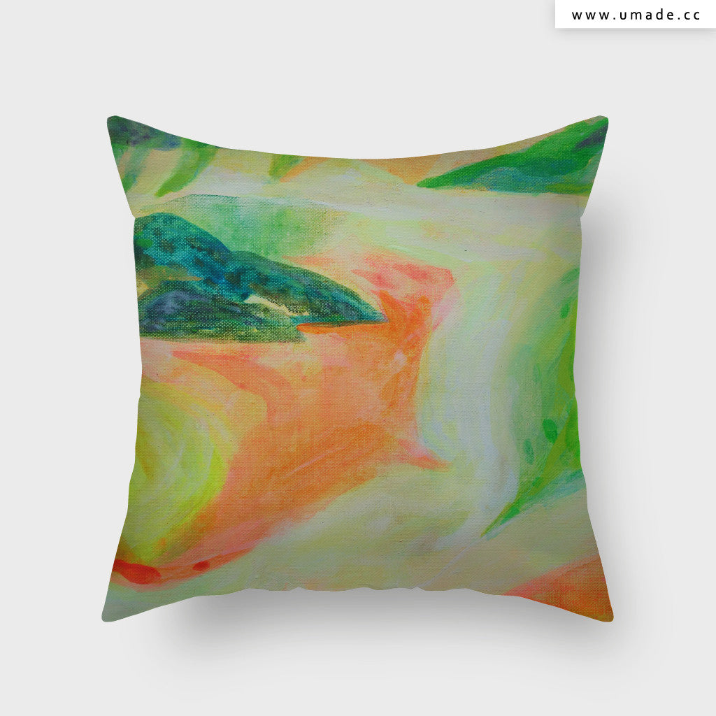 UMade Artist Throw Pillow ★藝術家創作抱枕★ 散步路線 - 吳廸