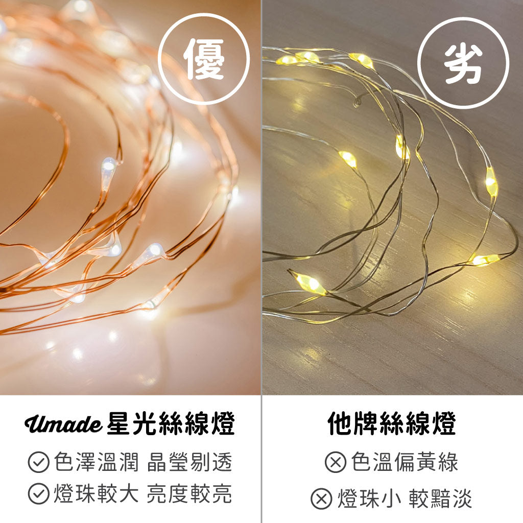 【5折限定優惠】訂製地圖佈置配件-星光絲線LED燈。String Lights