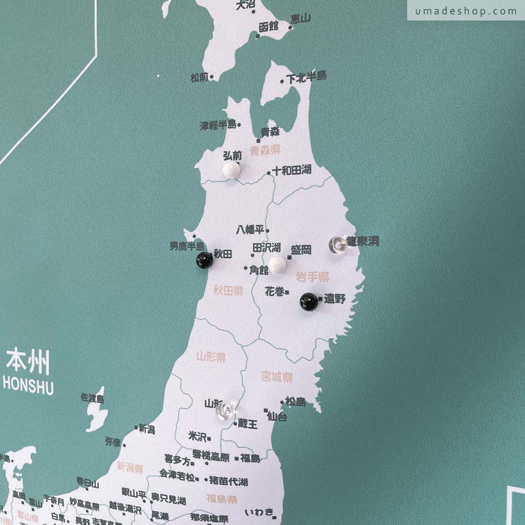 UMap。日本地圖 Japan Map-莫蘭迪-迷霧綠 Bluish Green (壁幔/布系列)