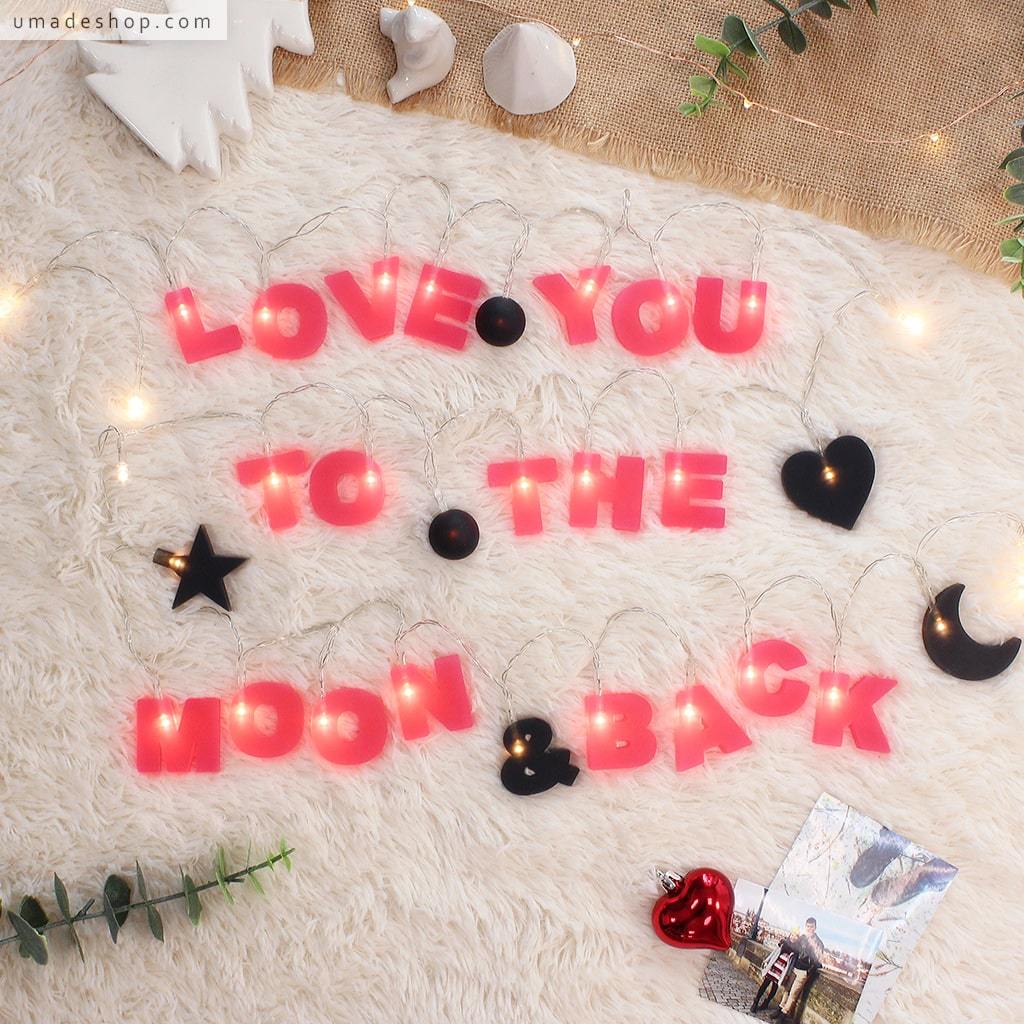 umade-字母組合燈串-浪漫告白、求婚場地佈置DIY靈感