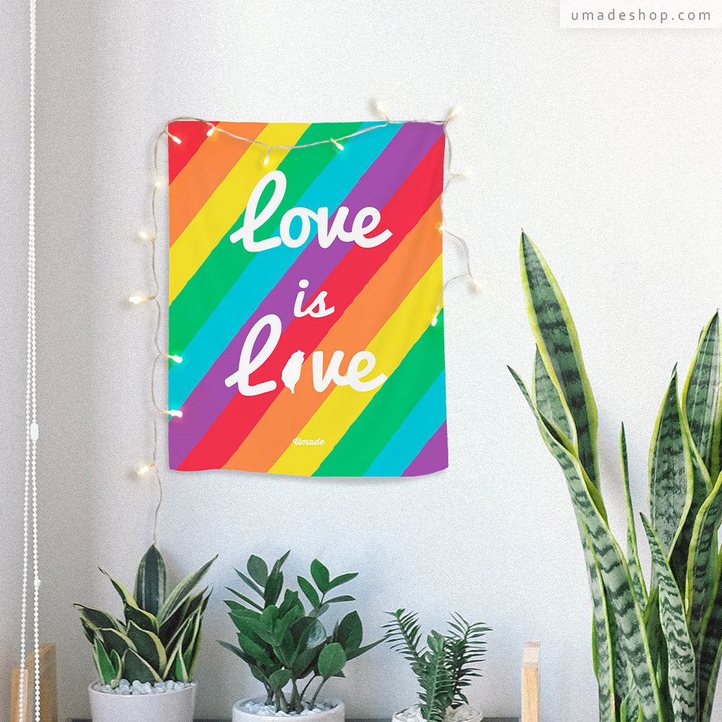【房間佈置組合】LOVE IS LOVE 彩虹壁幔