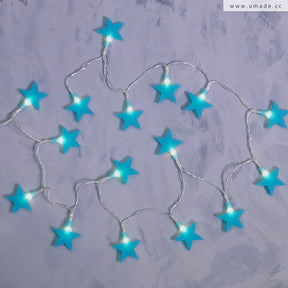 umade-Stars-字母組合燈串-土耳其藍色-讓人眼睛一亮的客廳佈置