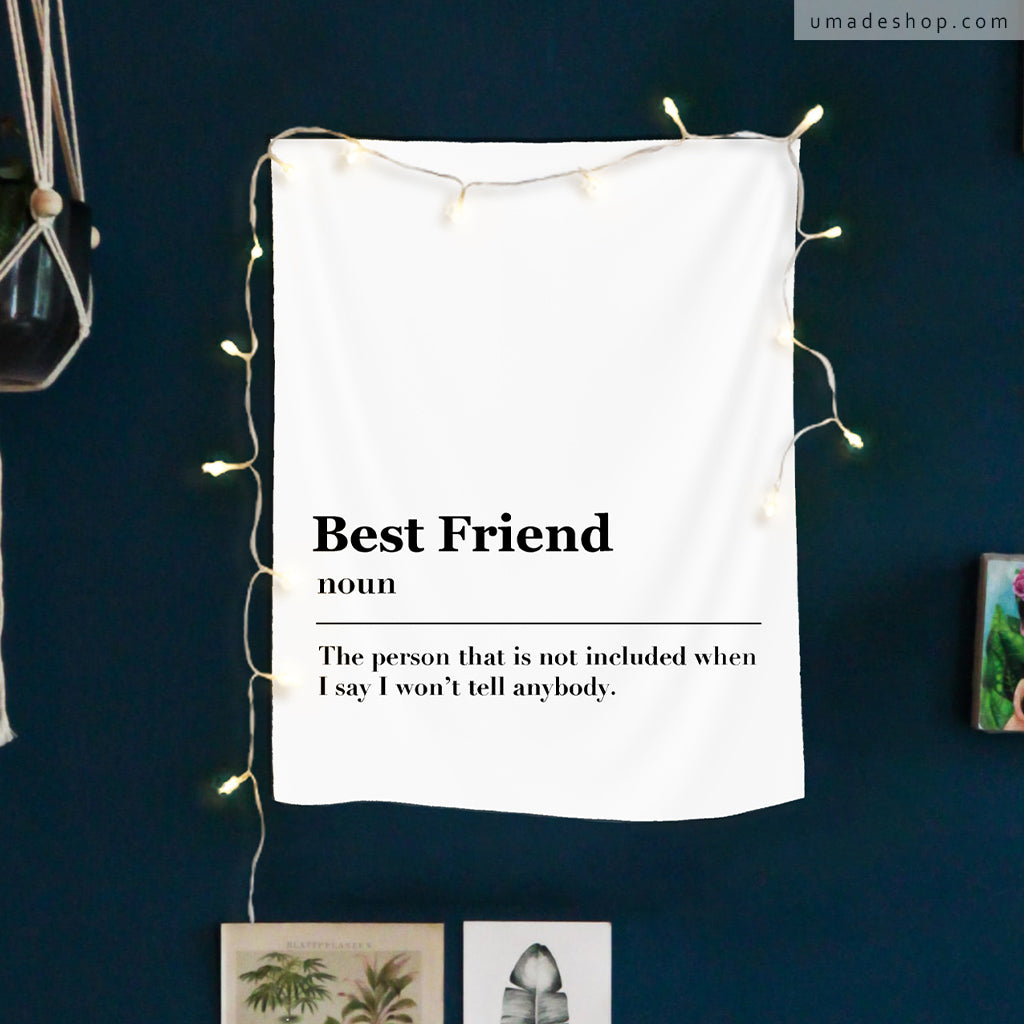 umade-房間佈置組合-不正常字典壁幔+星空LED燈串-最好的朋友-送兄弟或送姐妹送閨蜜都適合,代表友誼長存的最佳送朋友禮物推薦