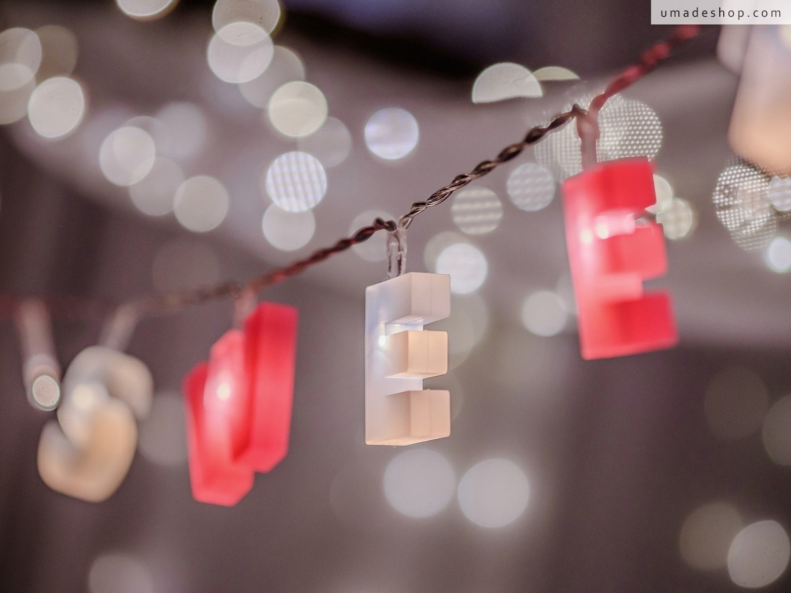 umade-字母組合燈串-採用CREE晶片,燈光柔和有質感