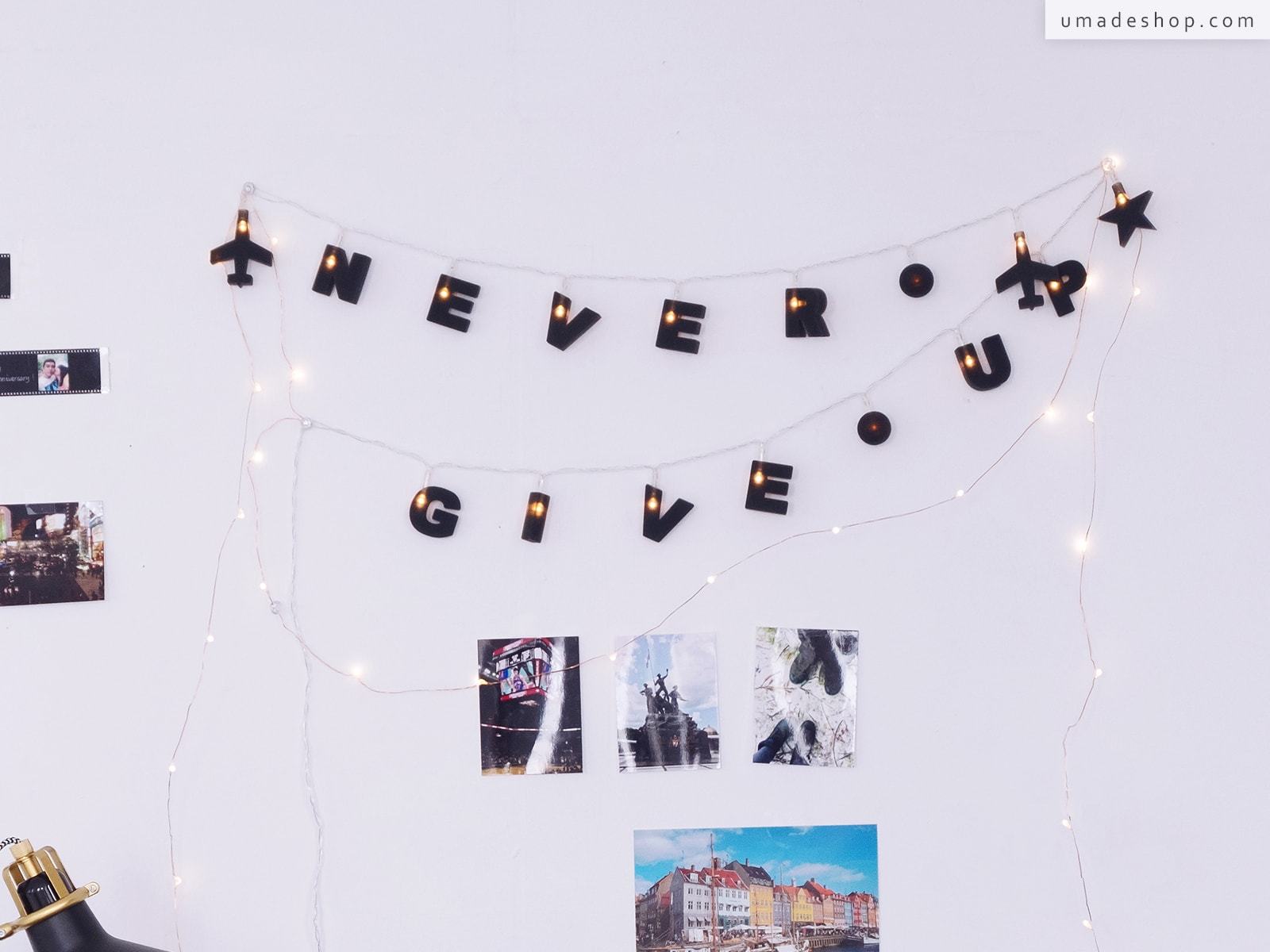 umade-字母組合燈串-用絕美燈串自我鼓勵,書房佈置推薦