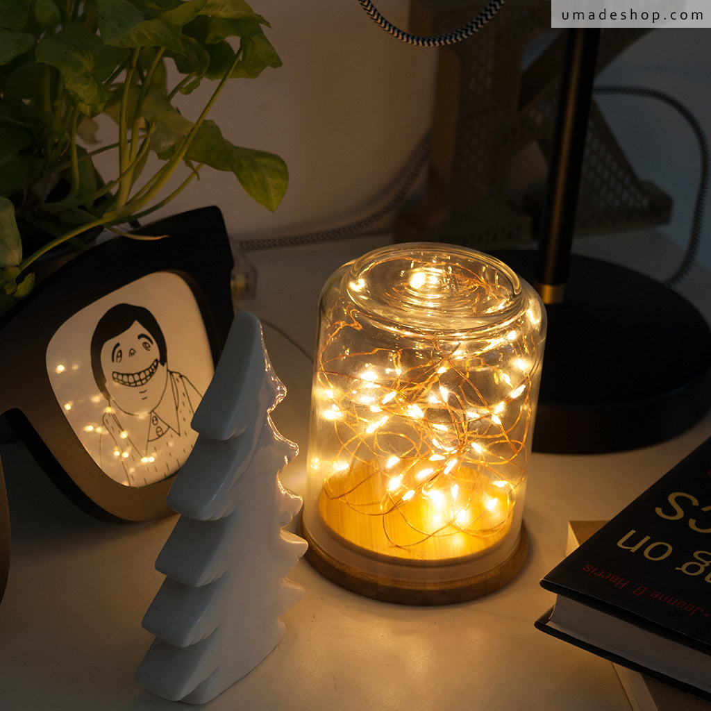 umade-星光絲線LED燈-簡單自製質感桌燈,也可當作小夜燈