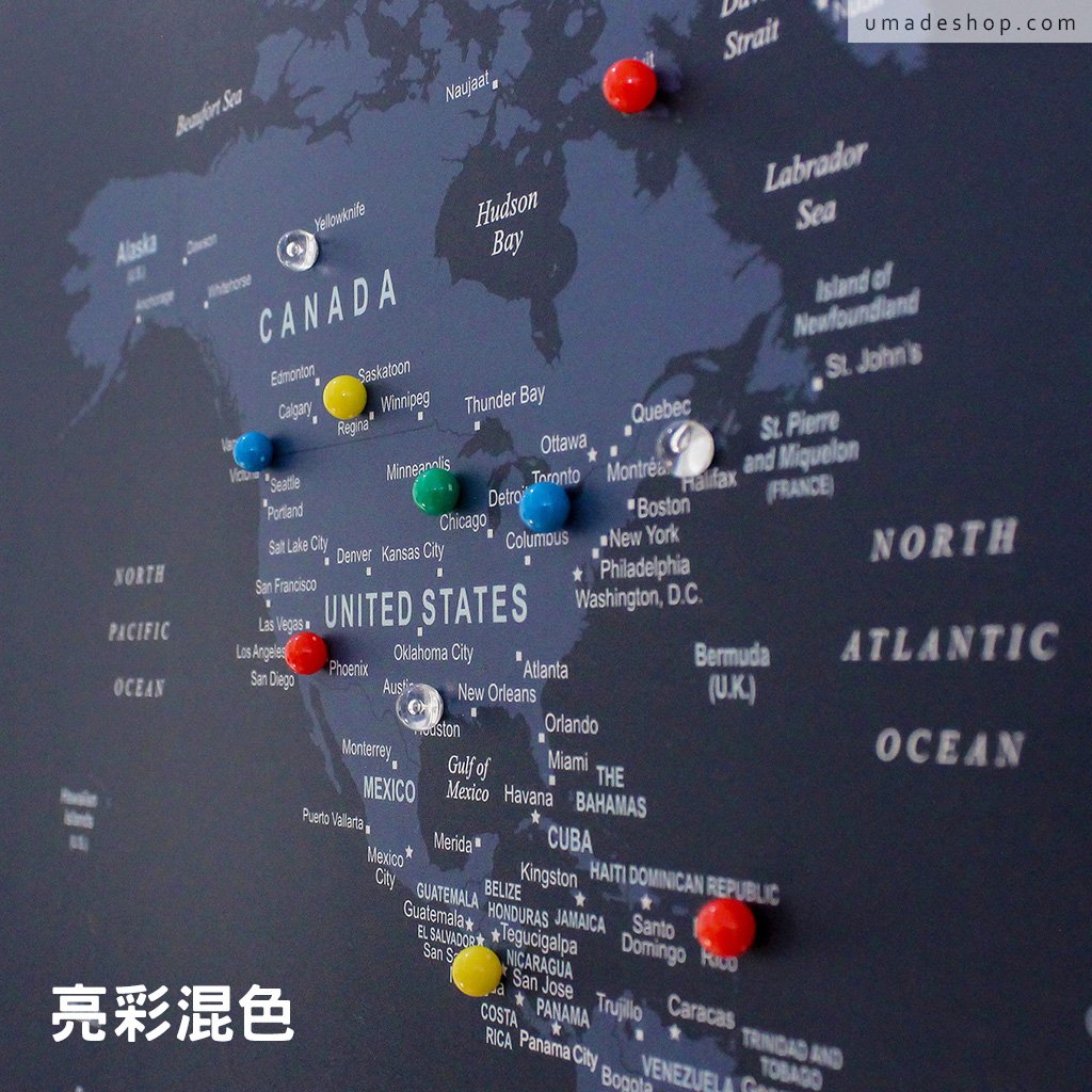 umade-umap-訂製台灣百岳地圖(壁幔/布)-彩色水晶磁鐵地標-亮彩混色地標磁鐵,繽紛標記旅行足跡