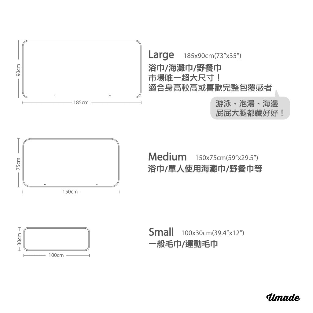 NEW!!【萬用快乾巾/海灘巾/旅行浴巾/運動毛巾】經典漸層-柔和桃