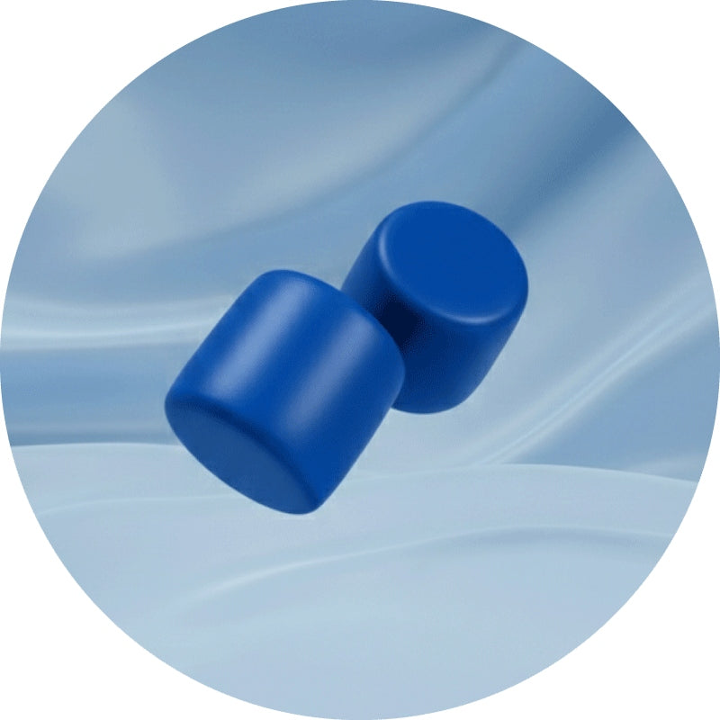 Umade可塑型耳塞-普魯士藍Prussian Blue，德國醫療級矽膠材質，柔軟可塑形設計，服貼外耳不侵入耳道。