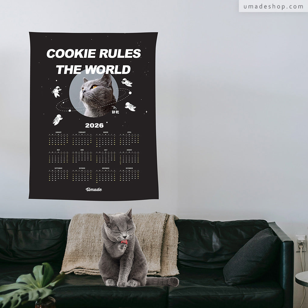 【喵星球2026訂製年曆壁幔】統治世界Rule the World (來圖訂製款-5色)