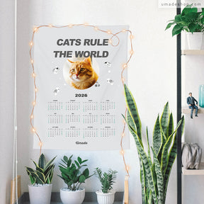 【喵星球2026訂製年曆壁幔】統治世界Rule the World (來圖訂製款-5色)