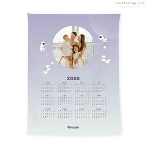 【2026訂製年曆壁幔】星球照片款 (全家福/情侶/小孩照/企業Logo-5色)