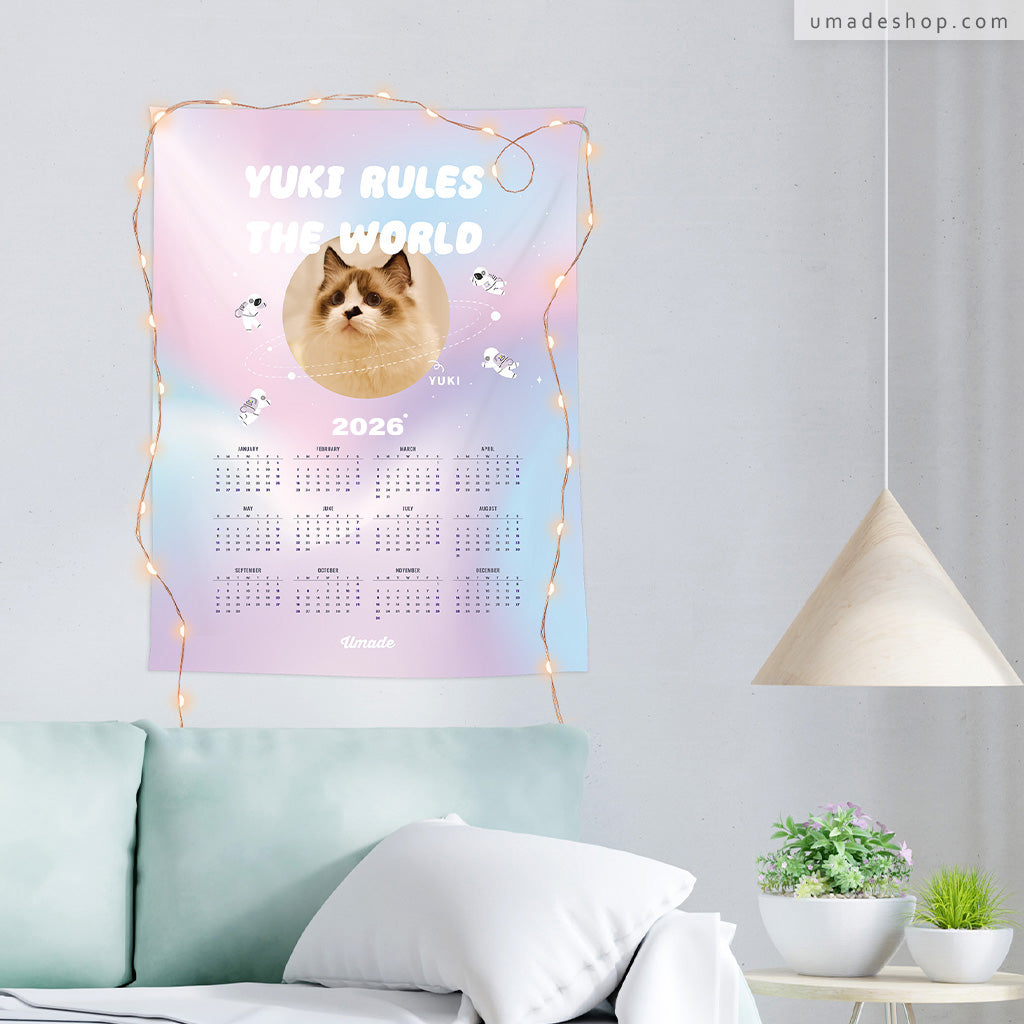 【喵星球2026訂製年曆壁幔】統治世界Rule the World (來圖訂製款-5色)