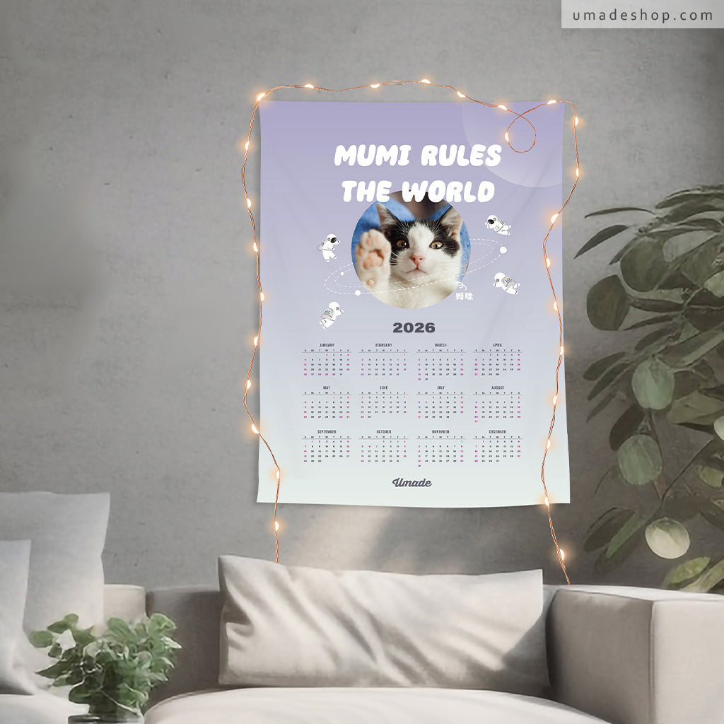 【喵星球2026訂製年曆壁幔】統治世界Rule the World (來圖訂製款-5色)