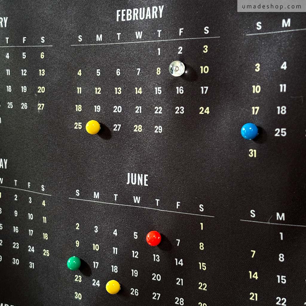 年曆專用 - 紀念日標示水晶磁鐵扣 (重要節日/提醒事項標註)