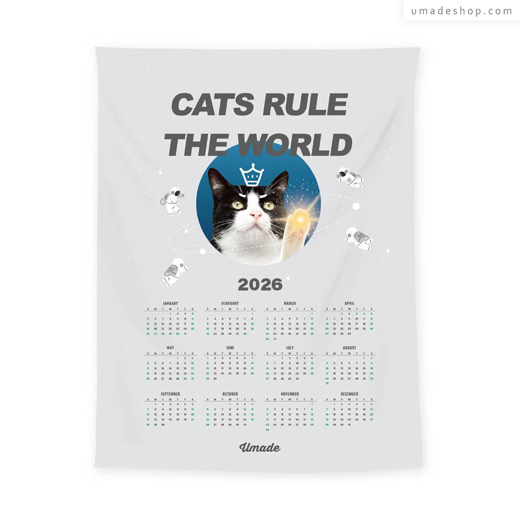 黑犬軍團-團購優惠 | 喵星球2026年曆壁幔-統治世界Rule the World (Umade設計款-無客製 3色)