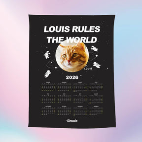 【喵星球2026訂製年曆壁幔】統治世界Rule the World (來圖訂製款-5色)