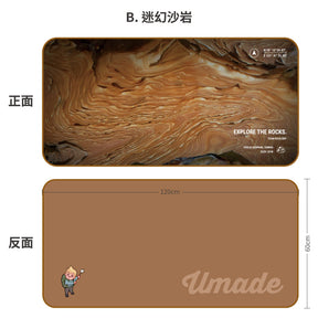 Taiwan Rock Guy X Umade聯名萬用快乾巾。迷幻沙岩款(野柳)圖樣設計。