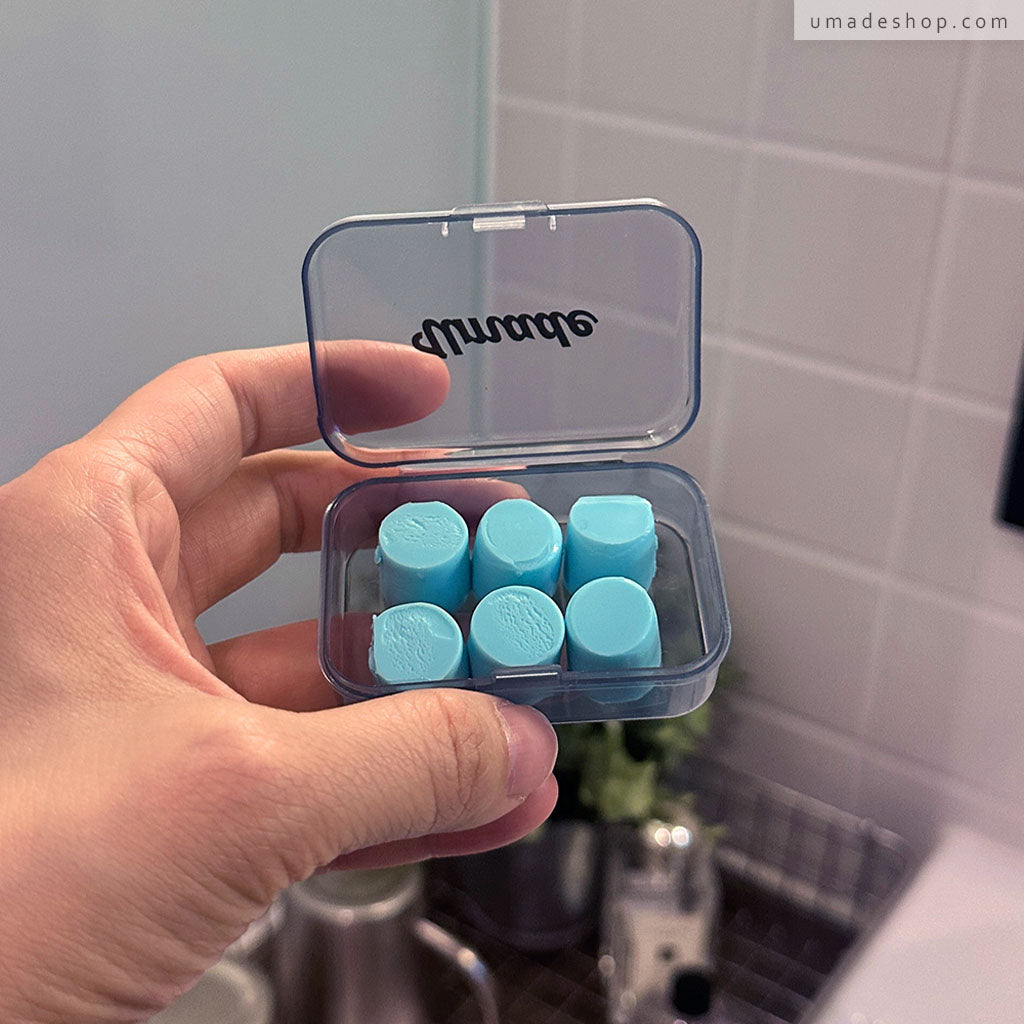 Umade可塑型耳塞與專屬收納盒展示，幫助提升睡眠品質，方便收納並保持乾淨衛生。