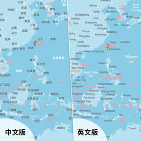UMap。世界地圖World Map-寶寶藍 Baby Blue (壁幔/布系列)