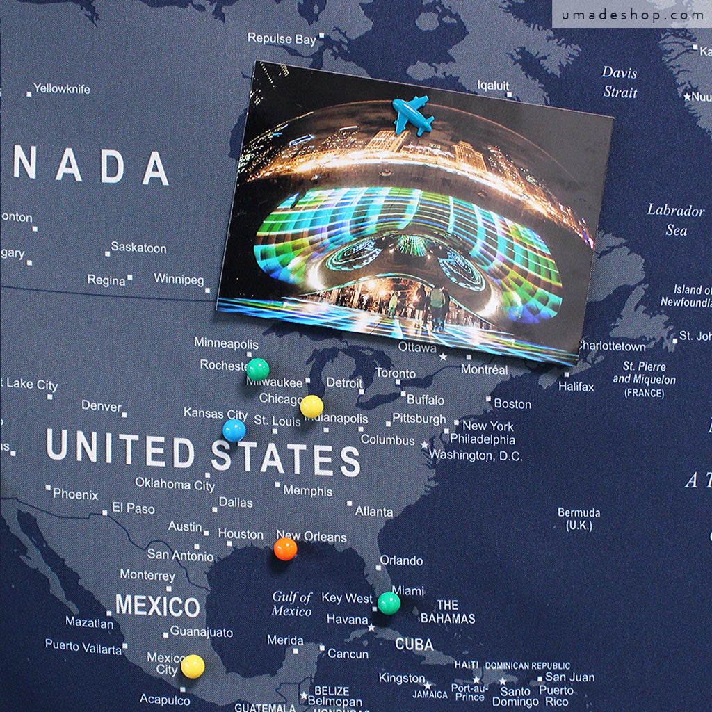 UMade訂製地圖專用 飛機地標磁鐵 照片也美美的幫你一起記錄