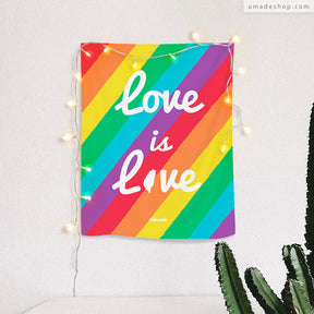 【房間佈置組合】LOVE IS LOVE 彩虹壁幔＋星空LED燈串