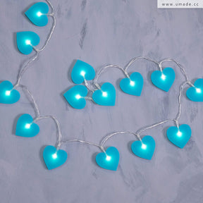 umade-heart-字母組合燈串-土耳其藍色-簡約、高級歐式婚禮佈置靈感
