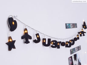 umade-24燈字母組合燈串-男生臥室裝飾、佈置靈感