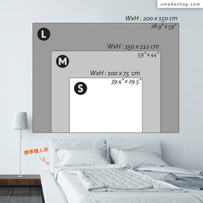 umade-umap-訂製世界地圖(壁幔/布)-房間臥室世界地圖尺寸空間模擬